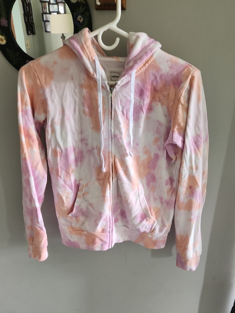 Reflex Pink & Peach Tie-Dye Hoodie